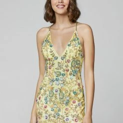 Primavera Couture 3073 Long Beaded Floral Print Prom Dress Evening Gown V Neckline Slit Sequin Dresses 143 Primavera Couture 3073 Long Beaded Floral Print Prom Dress Evening Gown V Neckline Slit Sequin Dresses