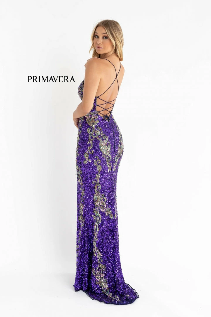 In Stock Backless Dresses Primavera Couture 3211 Size 10 Black Sequin Prom Dress Pageant Gown Evening Formal Wear Side Slit 22 In Stock Backless Dresses Primavera Couture 3211 Size 10 Black Sequin Prom Dress Pageant Gown Evening Formal Wear Side Slit