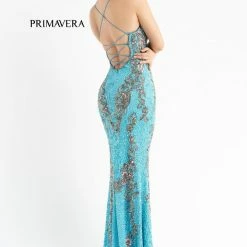 In Stock Primavera Couture 3211 Neon Pink Size 10 Sequin Prom Dress Pageant Gown Evening Formal Wear Side Slit Backless Dresses