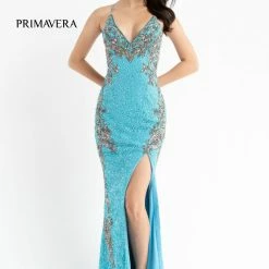 In Stock Backless Dresses Primavera Couture 3211 Size 10 Black Sequin Prom Dress Pageant Gown Evening Formal Wear Side Slit 48 In Stock Backless Dresses Primavera Couture 3211 Size 10 Black Sequin Prom Dress Pageant Gown Evening Formal Wear Side Slit