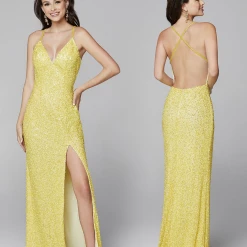 In Stock Primavera Couture 3291 Pink Long Fitted Backless Sequin Prom Dress Formal Evening Gown Size 2