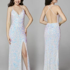 In Stock Backless Dresses Primavera Couture 3295 Size 4, 6, 8 Emerald Prom Dress V Neckline Sequins Backless Slit Formal Evening Gown 70 In Stock Backless Dresses Primavera Couture 3295 Size 4, 6, 8 Emerald Prom Dress V Neckline Sequins Backless Slit Formal Evening Gown