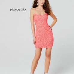 In Stock Primavera 3351 Red Cocktail Dress Short Fitted Sequin Homecoming Dress Backless Sizes: 6, 10, 14 Backless Dresses 51 In Stock Primavera 3351 Red Cocktail Dress Short Fitted Sequin Homecoming Dress Backless Sizes: 6, 10, 14 Backless Dresses