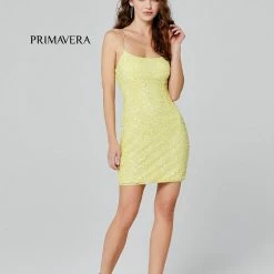 Primavera Couture 3351 Cocktail Dress Short Fitted Sequin Backless Homecoming Dress Sequin Dresses