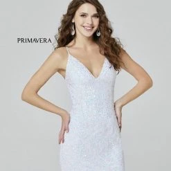 In Stock Primavera Couture 3352 Red Short Fitted Beaded Backless Cocktail Dress Homecoming Size 00 Backless Dresses