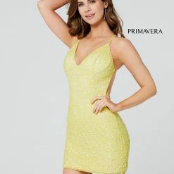 Primavera Couture 3352 Short Fitted Beaded Backless Cocktail Dress Homecoming Backless Dresses 81 Primavera Couture 3352 Short Fitted Beaded Backless Cocktail Dress Homecoming Backless Dresses