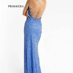 In Stock Backless Dresses Primavera Couture 3413 Size 8 Scoop Neckline Beaded Sequins Prom Dress Open Back Slit 120 In Stock Backless Dresses Primavera Couture 3413 Size 8 Scoop Neckline Beaded Sequins Prom Dress Open Back Slit