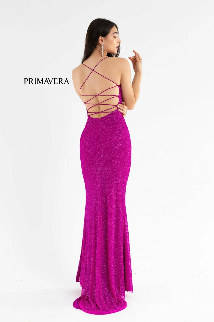 In Stock Backless Dresses Primavera Couture 3413 Size 8 Scoop Neckline Beaded Sequins Prom Dress Open Back Slit 54 In Stock Backless Dresses Primavera Couture 3413 Size 8 Scoop Neckline Beaded Sequins Prom Dress Open Back Slit