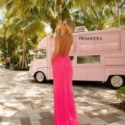 In Stock Backless Dresses Primavera Couture 3413 Size 8 Scoop Neckline Beaded Sequins Prom Dress Open Back Slit 110 In Stock Backless Dresses Primavera Couture 3413 Size 8 Scoop Neckline Beaded Sequins Prom Dress Open Back Slit