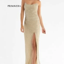 In Stock Backless Dresses Primavera Couture 3413 Size 8 Scoop Neckline Beaded Sequins Prom Dress Open Back Slit 108 In Stock Backless Dresses Primavera Couture 3413 Size 8 Scoop Neckline Beaded Sequins Prom Dress Open Back Slit