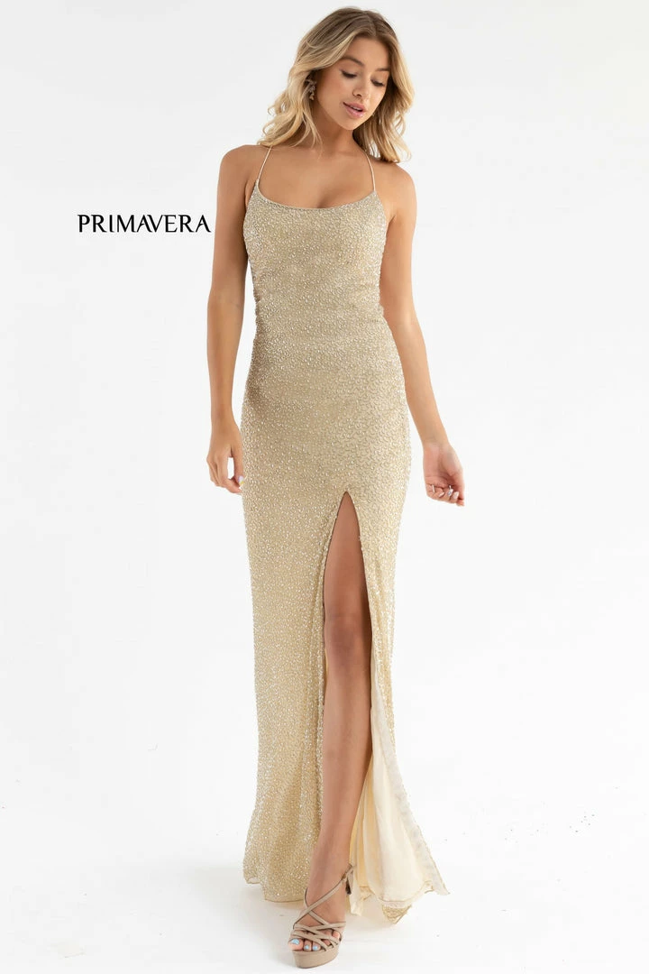 In Stock Backless Dresses Primavera Couture 3413 Size 8 Scoop Neckline Beaded Sequins Prom Dress Open Back Slit 47 In Stock Backless Dresses Primavera Couture 3413 Size 8 Scoop Neckline Beaded Sequins Prom Dress Open Back Slit