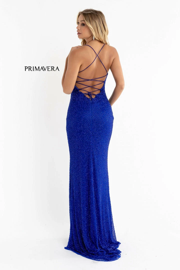 In Stock Backless Dresses Primavera Couture 3413 Size 8 Scoop Neckline Beaded Sequins Prom Dress Open Back Slit 40 In Stock Backless Dresses Primavera Couture 3413 Size 8 Scoop Neckline Beaded Sequins Prom Dress Open Back Slit