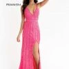 Backless Dresses Primavera Couture 3441 Sequin Embellished Prom Dress Iridescent Evening Gown