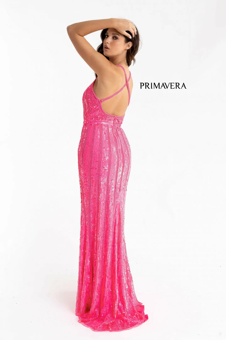 Backless Dresses Primavera Couture 3441 Sequin Embellished Prom Dress Iridescent Evening Gown 41 Backless Dresses Primavera Couture 3441 Sequin Embellished Prom Dress Iridescent Evening Gown