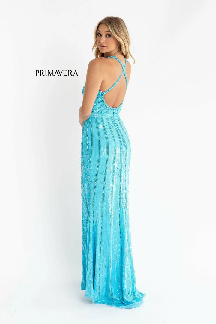 Backless Dresses Primavera Couture 3441 Sequin Embellished Prom Dress Iridescent Evening Gown 39 Backless Dresses Primavera Couture 3441 Sequin Embellished Prom Dress Iridescent Evening Gown