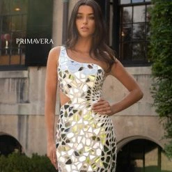 Primavera Couture 3529 Cocktail Dress Mirror Dress Cut Glass Homecoming Dress 36 Primavera Couture 3529 Cocktail Dress Mirror Dress Cut Glass Homecoming Dress