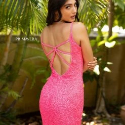 Primavera Couture 3572 Cocktail Dress Short Sequin Fitted Homecoming Dress Sequin Dresses