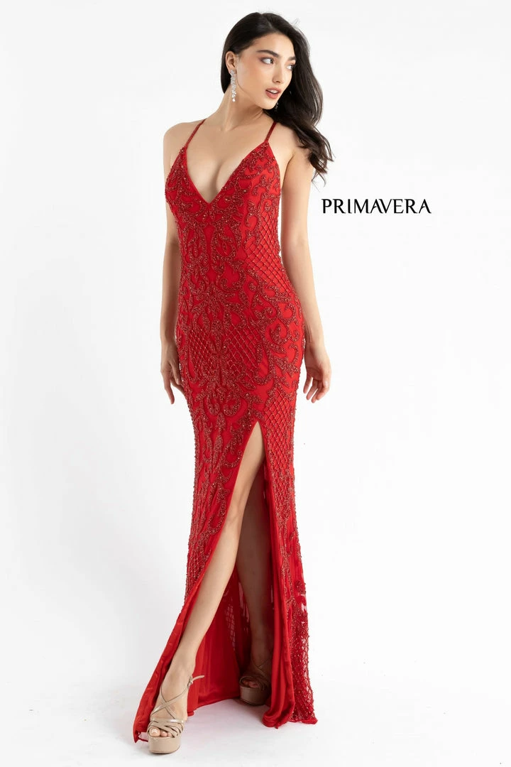 In Stock Backless Dresses Primavera Couture 3721 Size 0 Neon Pink Beaded Prom Dress V Neckline Slit Crisscross Open Back 23 In Stock Backless Dresses Primavera Couture 3721 Size 0 Neon Pink Beaded Prom Dress V Neckline Slit Crisscross Open Back