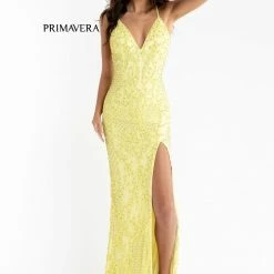 In Stock Backless Dresses Primavera Couture 3721 Size 0 Neon Pink Beaded Prom Dress V Neckline Slit Crisscross Open Back 44 In Stock Backless Dresses Primavera Couture 3721 Size 0 Neon Pink Beaded Prom Dress V Neckline Slit Crisscross Open Back