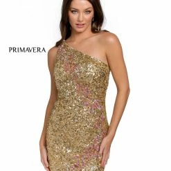 Primavera Couture 3864 Short 2022 Homecoming Dress Fitted Sequin Beaded Cocktail Dress