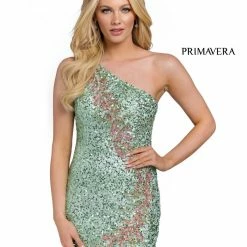 Primavera Couture 3864 Short 2022 Homecoming Dress Fitted Sequin Beaded Cocktail Dress