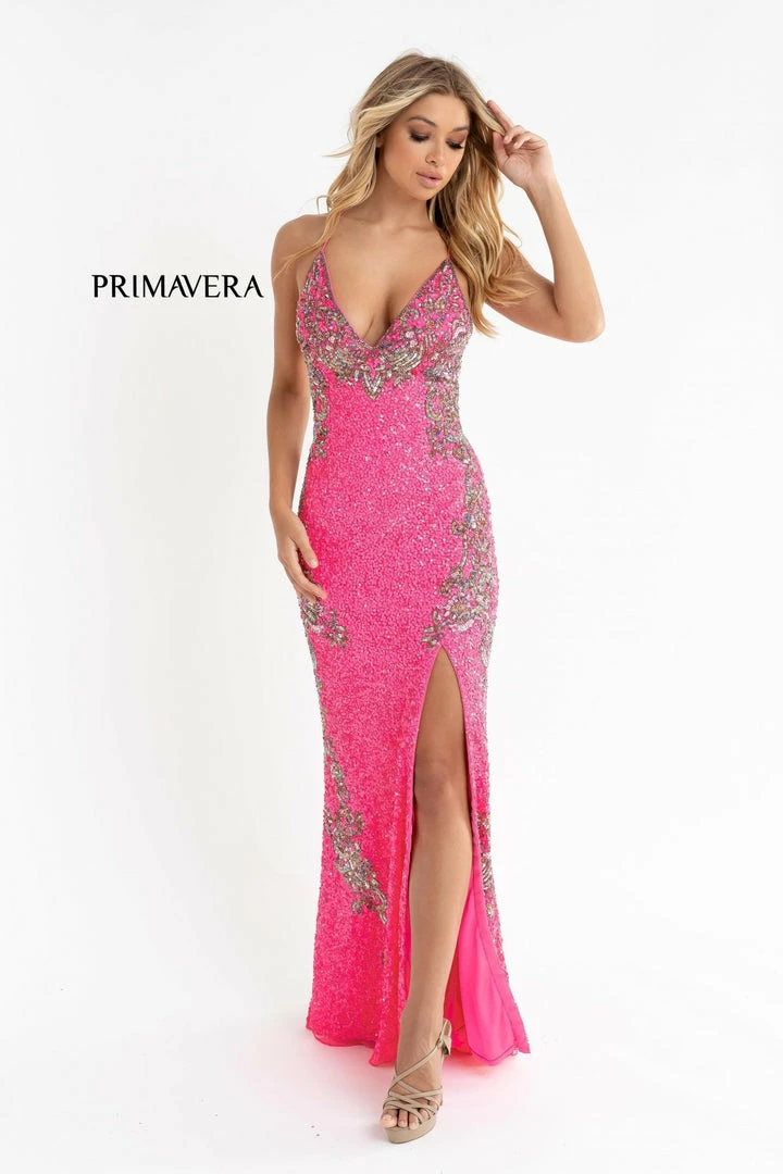 In Stock Backless Dresses Primavera Couture 3211 Size 10 Black Sequin Prom Dress Pageant Gown Evening Formal Wear Side Slit 30 In Stock Backless Dresses Primavera Couture 3211 Size 10 Black Sequin Prom Dress Pageant Gown Evening Formal Wear Side Slit