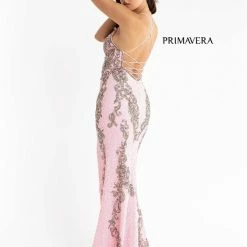 In Stock Primavera Couture 3211 Neon Pink Size 10 Sequin Prom Dress Pageant Gown Evening Formal Wear Side Slit Backless Dresses