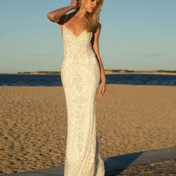 In Stock Primavera Couture 3428 Size 22 Embellished Beaded V Neckline Prom Dress Evening Gown