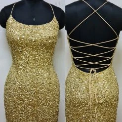 In Stock Backless Dresses Primavera Couture 3351 Size 2 Cocktail Dress Short Fitted Sequin Backless Homecoming Dress