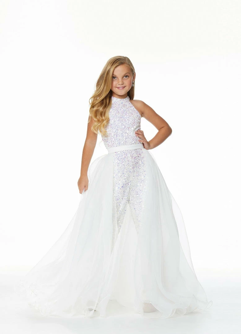 Ashley Lauren Kids Ashley Lauren 8067 Size 6 SKY Kids Organza Overskirt With Wire Hem Fun Fashion Pageant Girls 7 Ashley Lauren Kids Ashley Lauren 8067 Size 6 SKY Kids Organza Overskirt With Wire Hem Fun Fashion Pageant Girls