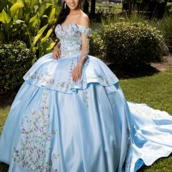 Discontinued Camila Q Quinceanera Dress 1002 Off Shoulder Convertible Gown Two Piece Ballgown