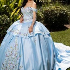 Discontinued Camila Q Quinceanera Dress 1002 Off Shoulder Convertible Gown Two Piece Ballgown