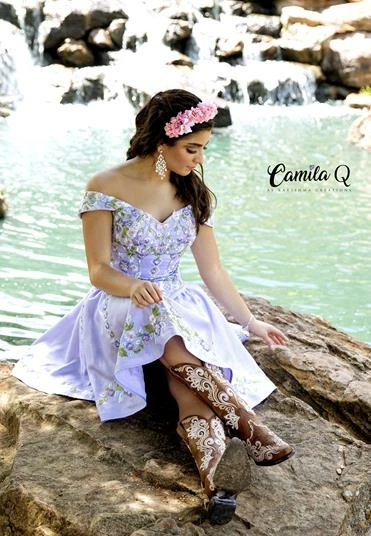 Discontinued Camila Q Quinceanera Dress 1002 Off Shoulder Convertible Gown Two Piece Ballgown 5 Discontinued Camila Q Quinceanera Dress 1002 Off Shoulder Convertible Gown Two Piece Ballgown