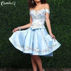 Discontinued Camila Q Quinceanera Dress 1002 Off Shoulder Convertible Gown Two Piece Ballgown 9 Discontinued Camila Q Quinceanera Dress 1002 Off Shoulder Convertible Gown Two Piece Ballgown