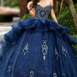 Ballgown Dresses Camila Q Quinceanera Dress 1008 Off Shoulder Ruffle Ballgown Embellished