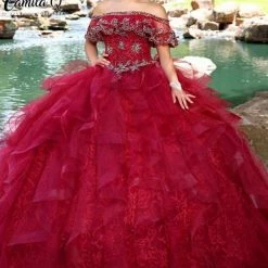 Camila Q Quinceanera Dress 1010 Off Shoulder Ruffle Layer Ballgown Princess Ballgown Dresses