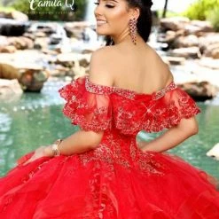 Camila Q Quinceanera Dress 1010 Off Shoulder Ruffle Layer Ballgown Princess Ballgown Dresses