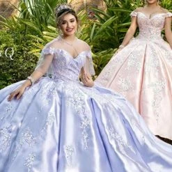 Camila Q Quinceanera Q1111 Off The Shoulder Mikado Ball Gown Lace Up Corset Back 1111