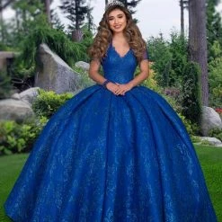 Camila Q Quinceanera Q1113 Glitter Satin Ball Gown Corset Back With Bolero Jacket 1113 Ballgown Dresses