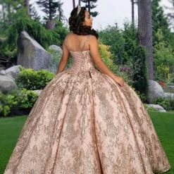 Camila Q Quinceanera Q1113 Glitter Satin Ball Gown Corset Back With Bolero Jacket 1113 Ballgown Dresses