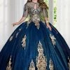 Ballgown Dresses Camila Q Quinceanera Q1115 Off The Shoulder Glitter Tulle Ball Gown Applique Prom Dress 1115