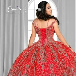 Camila Q Quinceanera Q1120 Glittered Tulle Off The Shoulder Ball Gown Prom Dress 1120 Ballgown Dresses