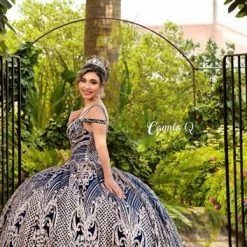 Camila Q Quinceanera Q1120 Glittered Tulle Off The Shoulder Ball Gown Prom Dress 1120 Ballgown Dresses