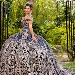Camila Q Quinceanera Q1120 Glittered Tulle Off The Shoulder Ball Gown Prom Dress 1120 Ballgown Dresses