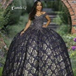 Envious Couture Camila Q Quinceanera Q1124 Off The Shoulder Glitter Tulle Ball Gown Prom Dress 1124 7 Envious Couture Camila Q Quinceanera Q1124 Off The Shoulder Glitter Tulle Ball Gown Prom Dress 1124