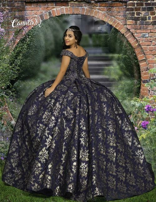 Envious Couture Camila Q Quinceanera Q1124 Off The Shoulder Glitter Tulle Ball Gown Prom Dress 1124 6 Envious Couture Camila Q Quinceanera Q1124 Off The Shoulder Glitter Tulle Ball Gown Prom Dress 1124