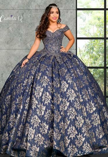 Envious Couture Camila Q Quinceanera Q1124 Off The Shoulder Glitter Tulle Ball Gown Prom Dress 1124 3 Envious Couture Camila Q Quinceanera Q1124 Off The Shoulder Glitter Tulle Ball Gown Prom Dress 1124