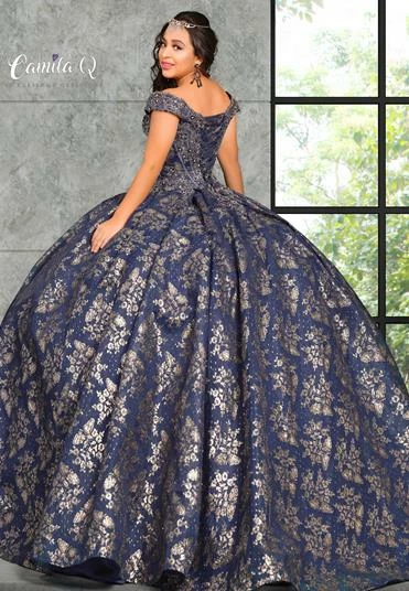 Envious Couture Camila Q Quinceanera Q1124 Off The Shoulder Glitter Tulle Ball Gown Prom Dress 1124 5 Envious Couture Camila Q Quinceanera Q1124 Off The Shoulder Glitter Tulle Ball Gown Prom Dress 1124