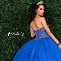 In Stock Ballgown Dresses Camila Q Quinceanera Dress 17004 Strapless Ballgown Embellished Sweetheart