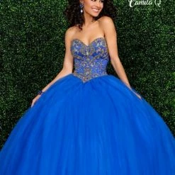 In Stock Ballgown Dresses Camila Q Quinceanera Size 14 Long Tulle Ballgown Formal Dress Party Strapless